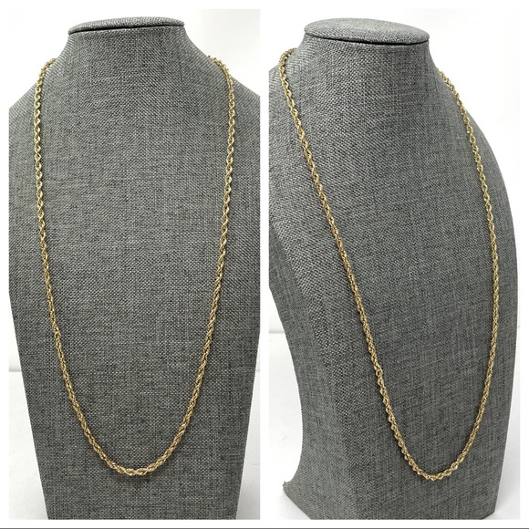 10K solid gold, twisted rope chain, made in Peru - Picture 1 of 14
